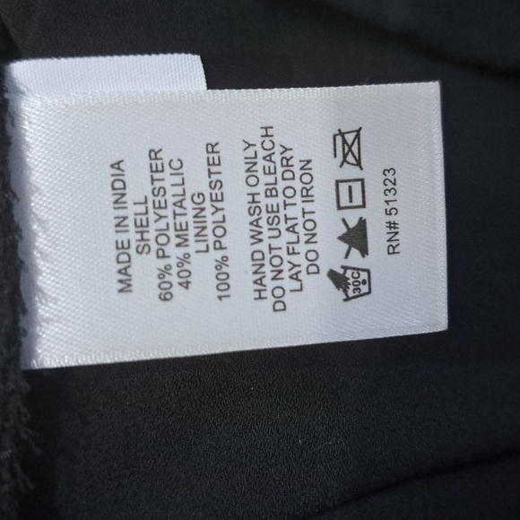 Plus Size Long Sleeve Mock Neck Smocked Waist Tiered Metallic Dress - Picture 10 of 10